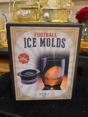 Football Ice Molds - Set of 2 (Black)